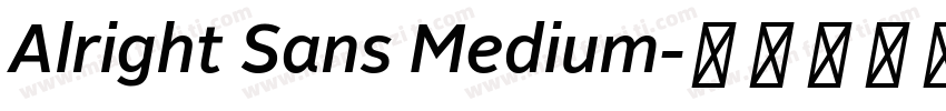 Alright Sans Medium字体转换